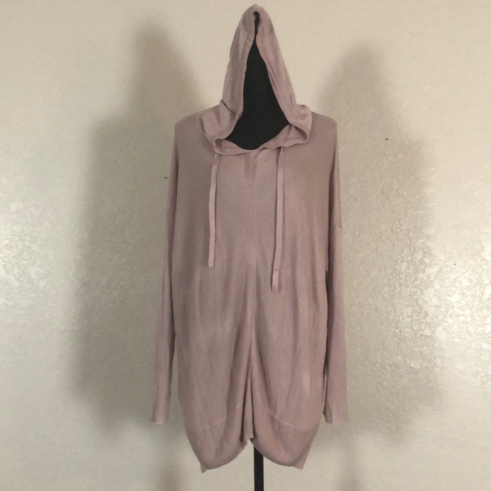 NWT Stitch Drop Rutched Hooded Oversized Pullover Top. SzM